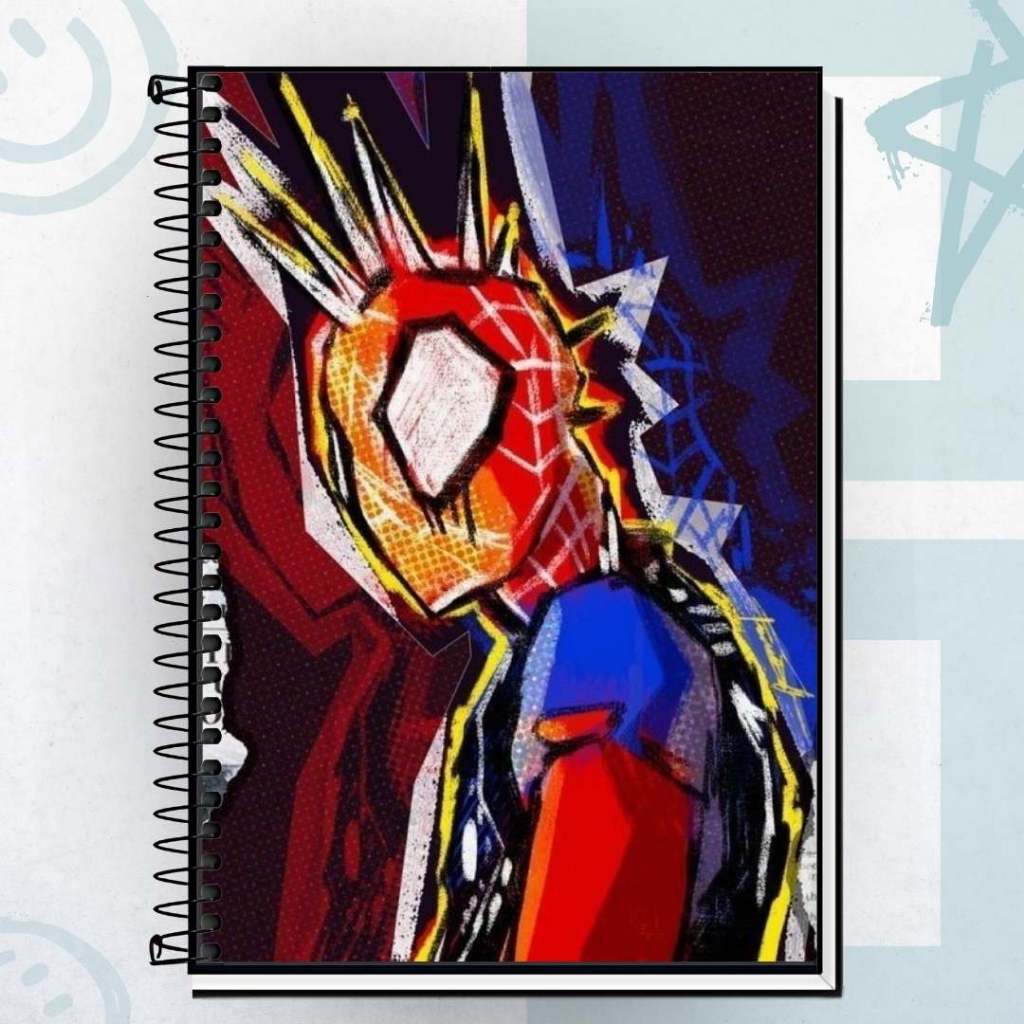 Caderno Universitário Spider-Man Punk Rock , homem aranha Capa Dura Espiral | 1, 10, 15 e 20 Matérias | Edition em Oferta na Shopee