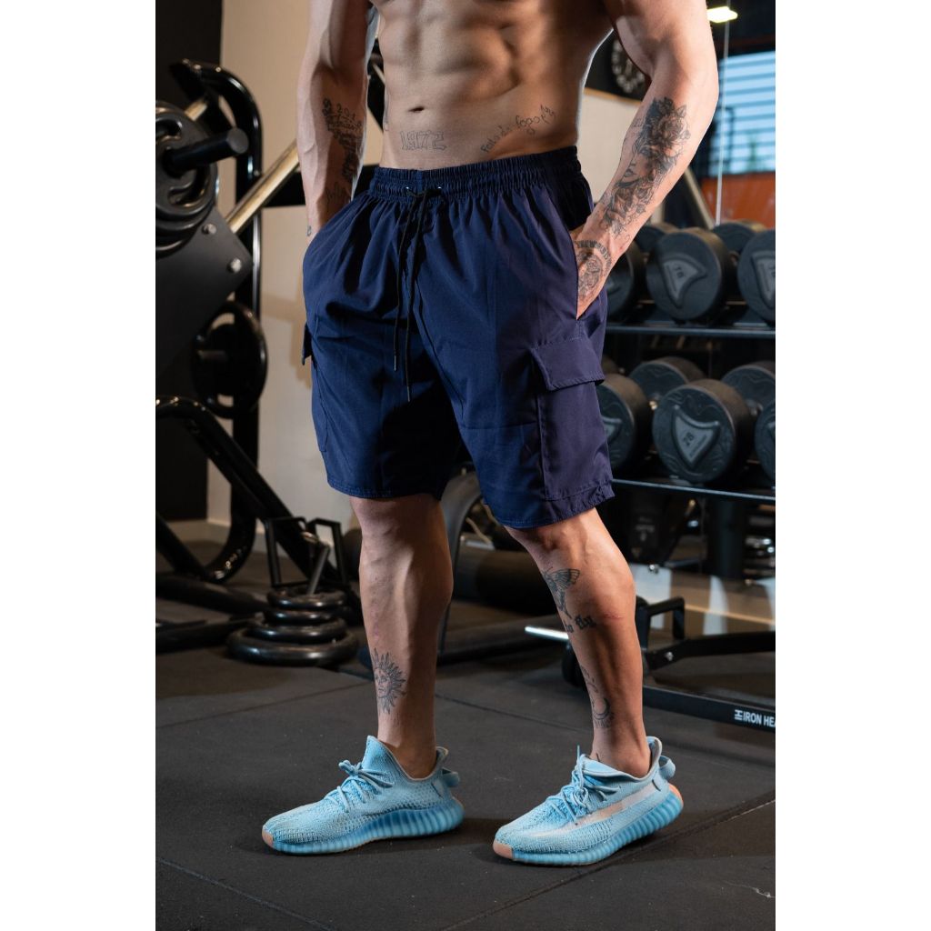 Bermuda Cargo Corta Vento Tactel Bolso Lateral em Oferta na Shopee