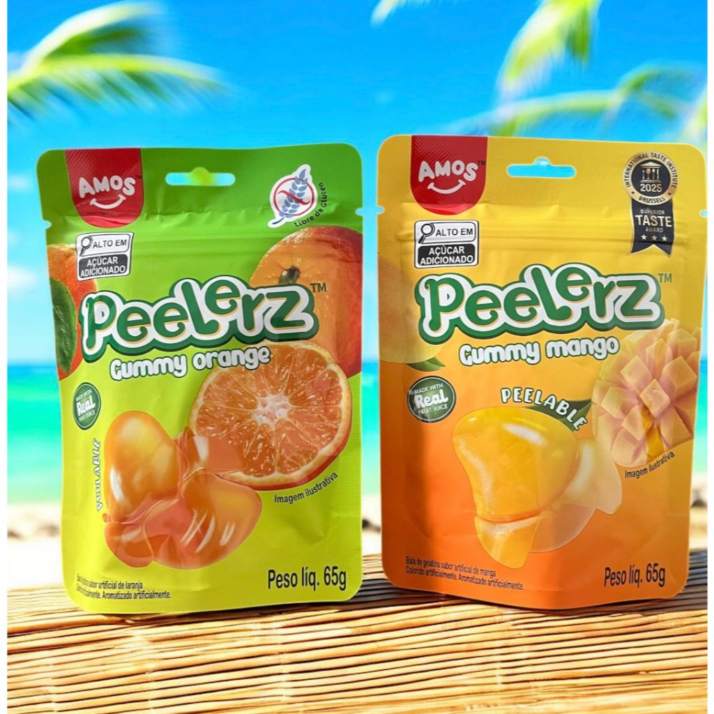Bala de Goma descascáveis Amos Peelerz Doce Importado em Oferta na Shopee