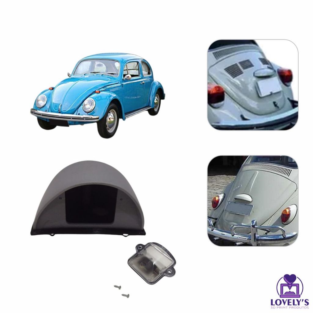Lanterna de Placa Traseira Nariz Bruxa para Fusca 1958 á 1964
