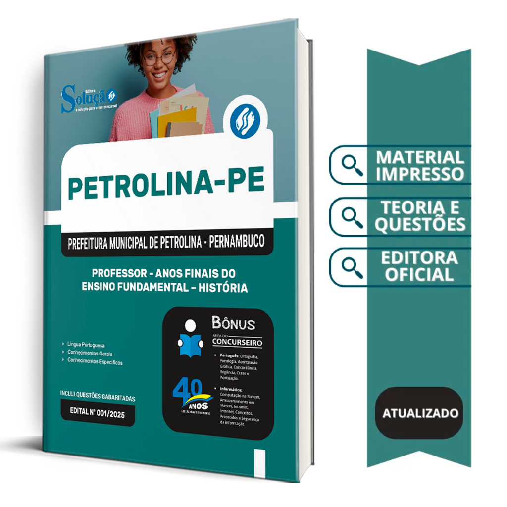 Apostila Prefeitura de Petrolina - PE 2026 - Professor de Anos Finais do Ensino Fundamental – História