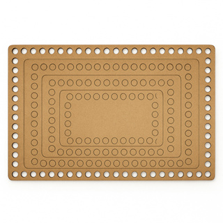 Kit Com 4 Tamanhos Base De Mdf Para Crochê Retangular em Oferta na Shopee