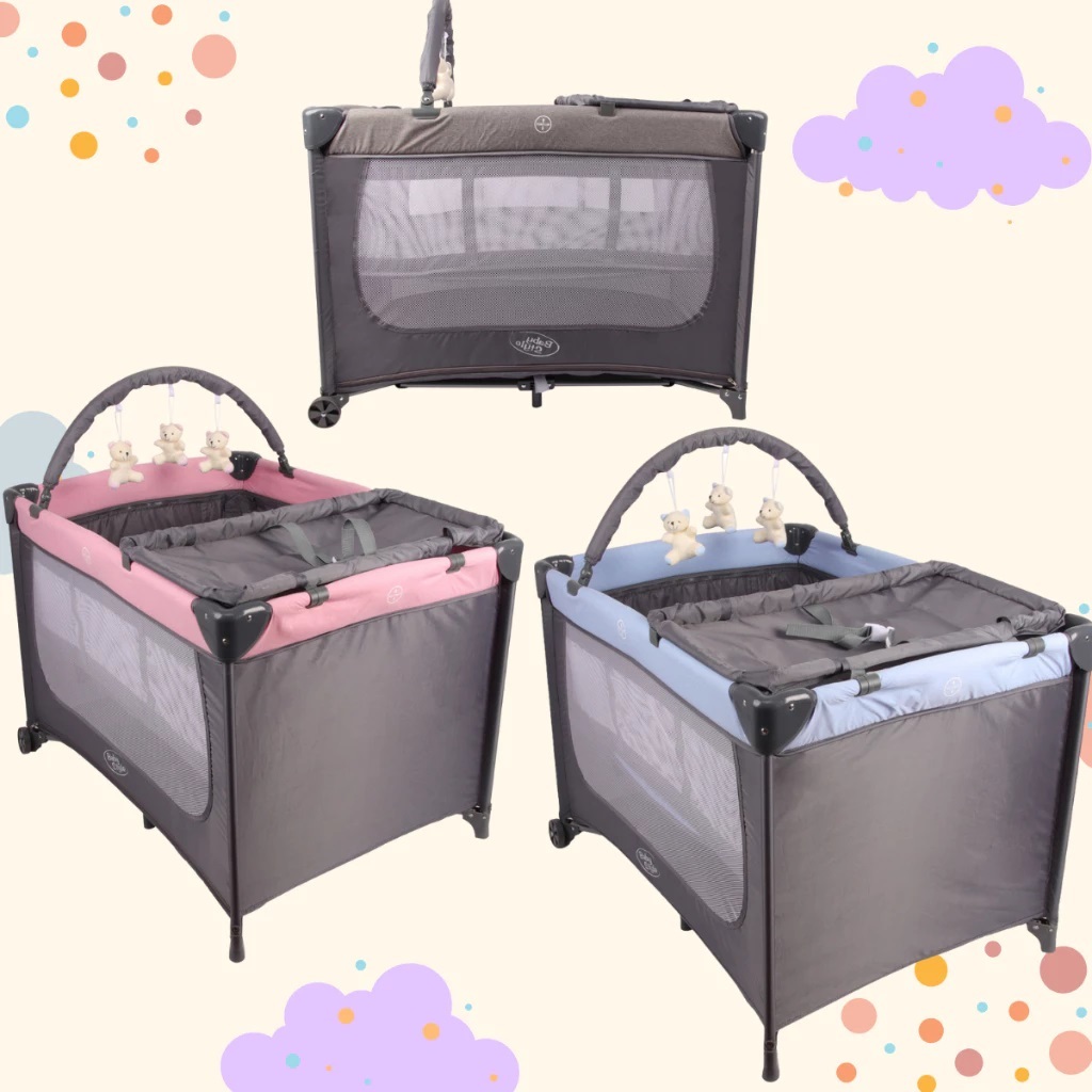 Berço Compacto Joly Chiqueirinho Com Trocador Mosquiteiro E Móbile Luxo