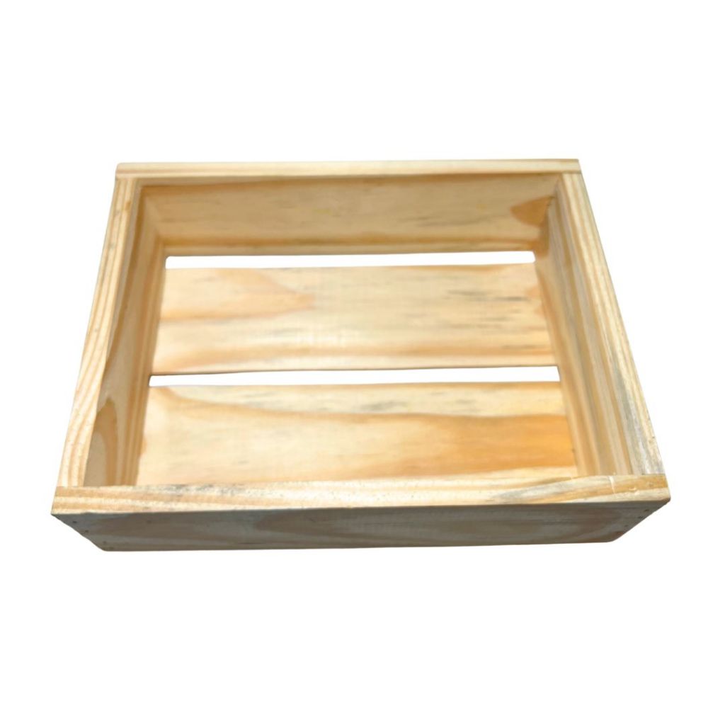 Kit 1-4 Cesta Multiuso Em Madeira 24x16cm Organizador Rústico Cesta - Decoração Objetos VENTO2 em Oferta na Shopee