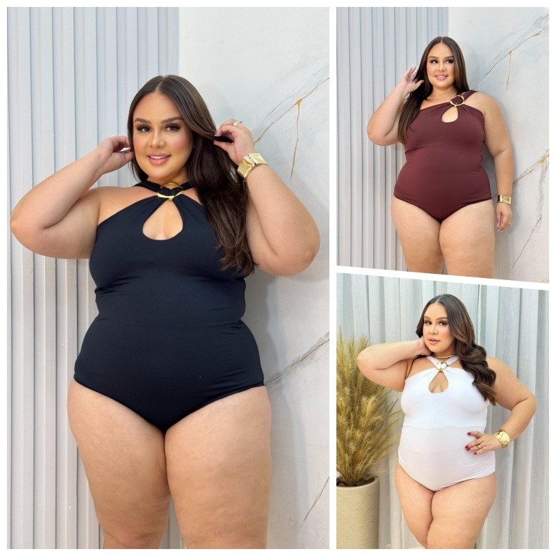 Body Maiô Plus Size 2 em 1 Dois Looks em Uma Única Peça Veste 44 ao 50 em Oferta na Shopee