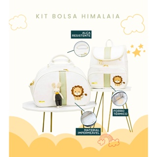 Kit 2 Peças Maternidade Bolsa Mochila Personalizado Térmica Impermeável, Coleção Himalaia em Oferta na Shopee