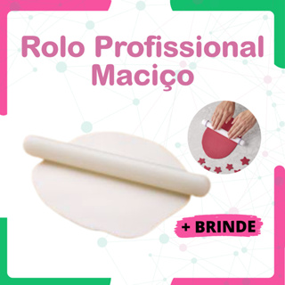 Rolo Profissional para Massa De Biscuit e Pasta Americana Maciço - 13 Cm ou 25 Cm em Oferta na Shopee
