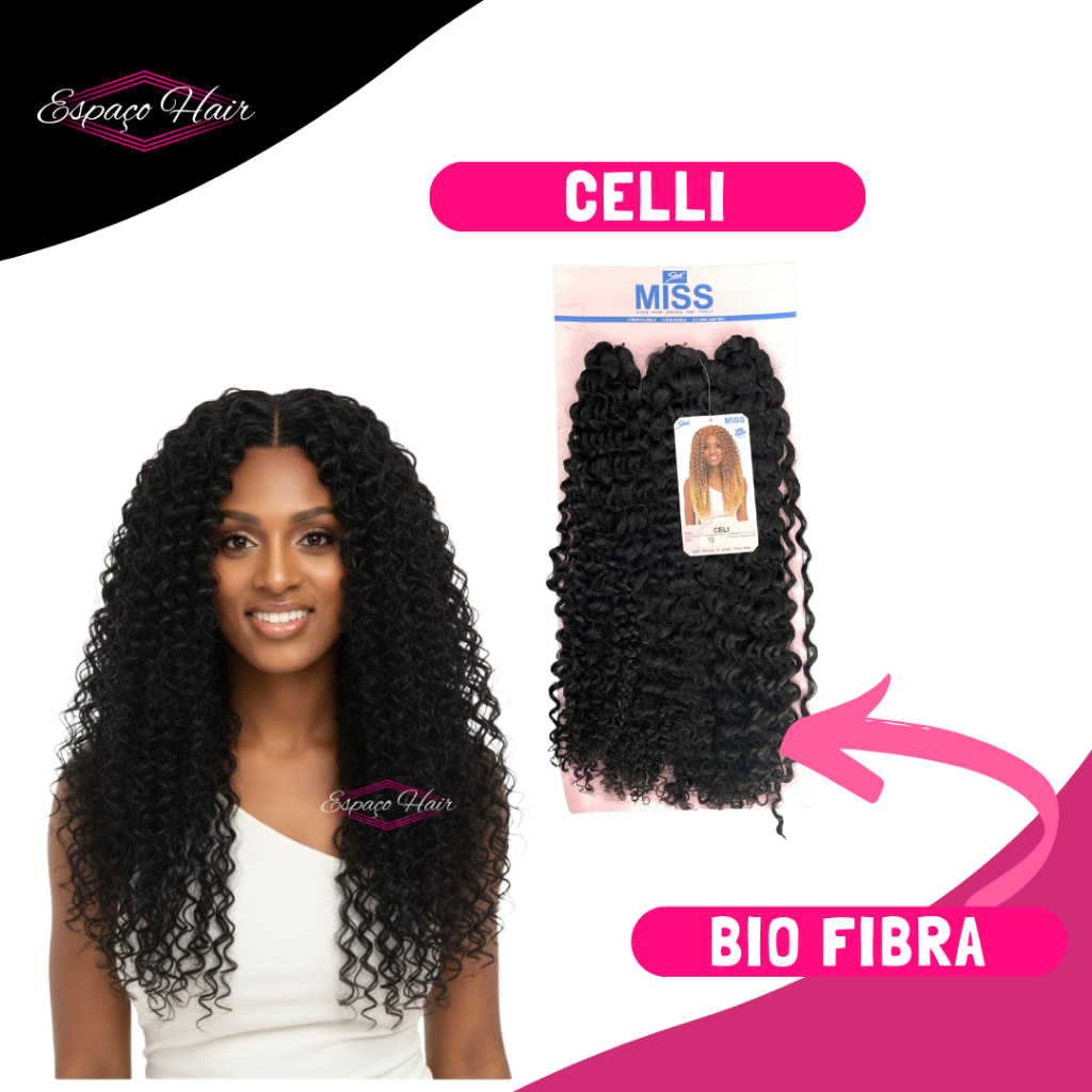 CABELO CACHEADO MISS SLEEK CELI - FORA DA TELA - BIO VEGETAL