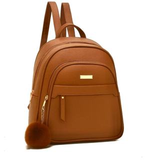 Mochila Feminina 32cm Média Couro Sintético Elegante Fashion Clássica Moda Chique em Oferta na Shopee