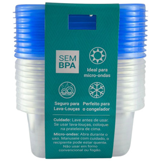 Conjunto 10 Potes 700 ml - Frezzer, Micro-ondas e Lava-louças em Oferta na Shopee