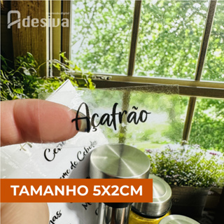 48 Etiquetas Minimalistas Adesivos Para Potinhos de Temperos Cozinha 5x2cm Decoração em Oferta na Shopee
