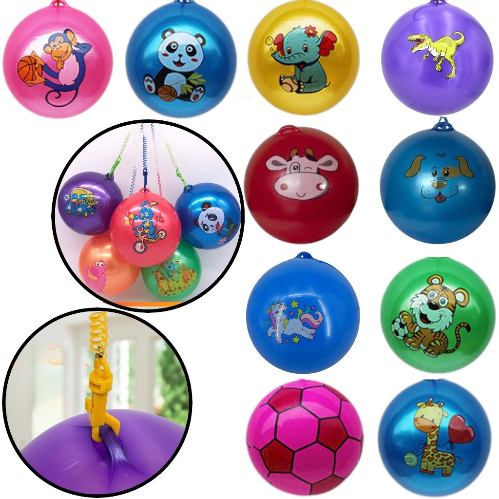 20 Bola Vinil Cordao Mola Inflavel Sortida Chaveiro Infantil Colorida Festa Aniversário Criança