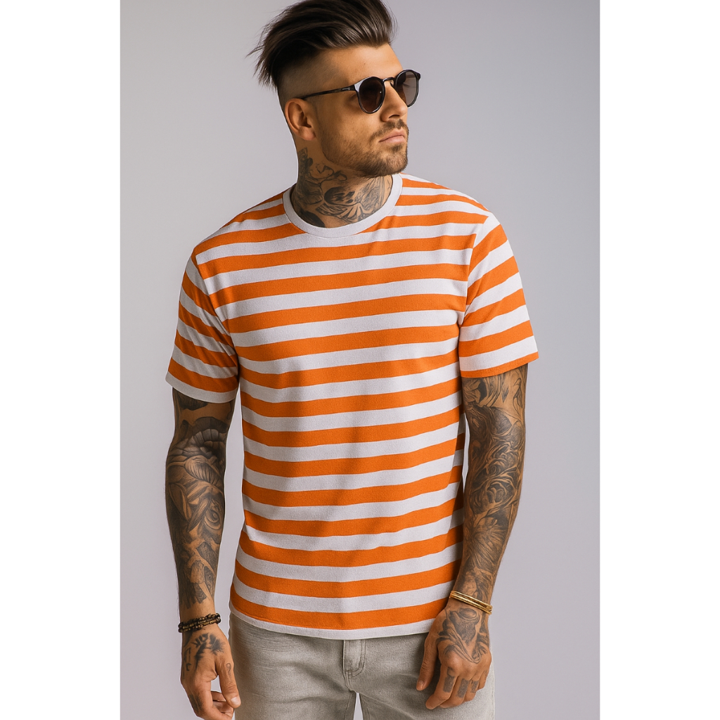 KIT 5 camisas malandro para festa carnaval estampado Listras branco com varias cores e Personalizado