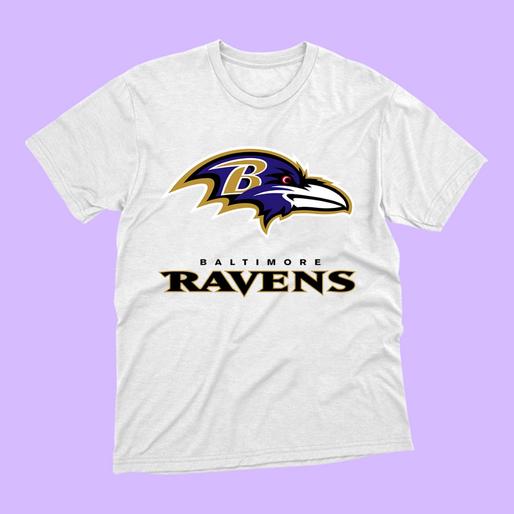 Camiseta Ravens Logo (Futebol Americano) 100% Algodão Unissex