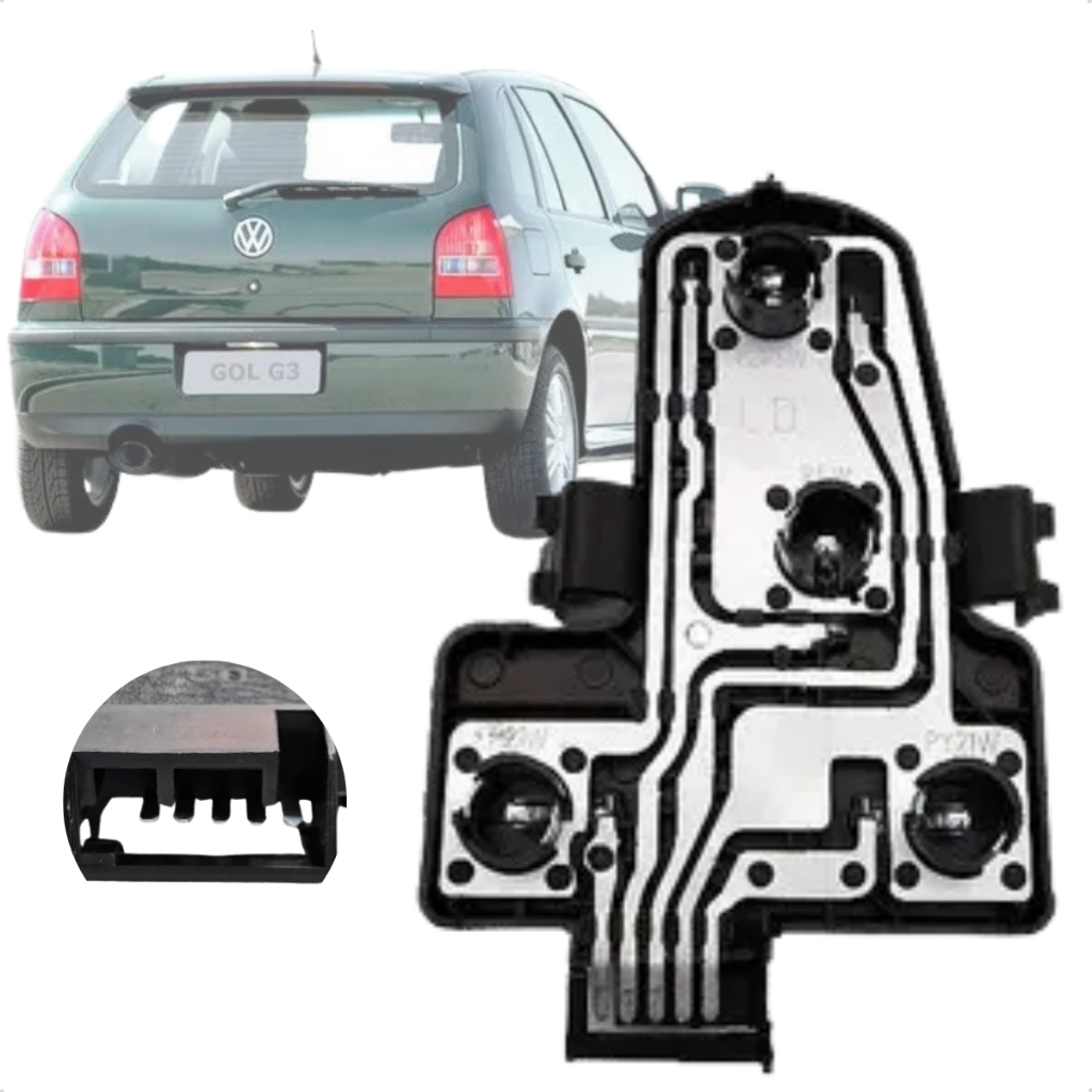 Circuito Tampa Lanterna Trazeira Soquete Vw Gol G3 1999 á 2005 Lado Direito
