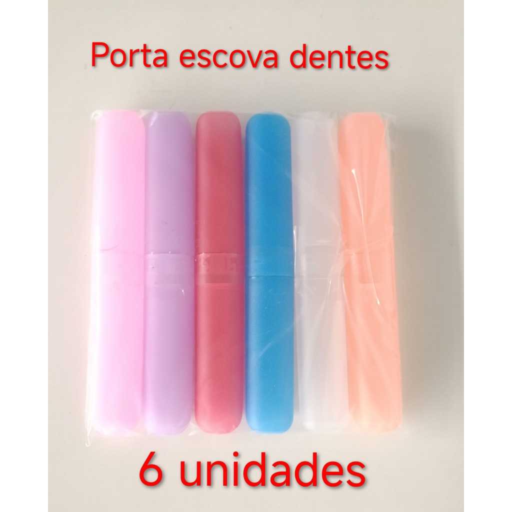 Porta escova dental | kit 6/12/18/24 | para toda a familia ou para presentear, uso diario e viagens.
