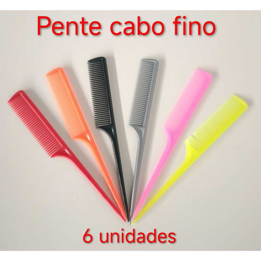 Pente Cabo Fino Profissional |6/12/18/24 | Perfeito p/ Cortes,Mechas, Tintura,finalização de Cabelos
