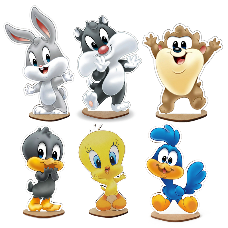 Kit Display de Mesa 6 Peças Para Festa Baby Looney Tunes em Oferta na Shopee