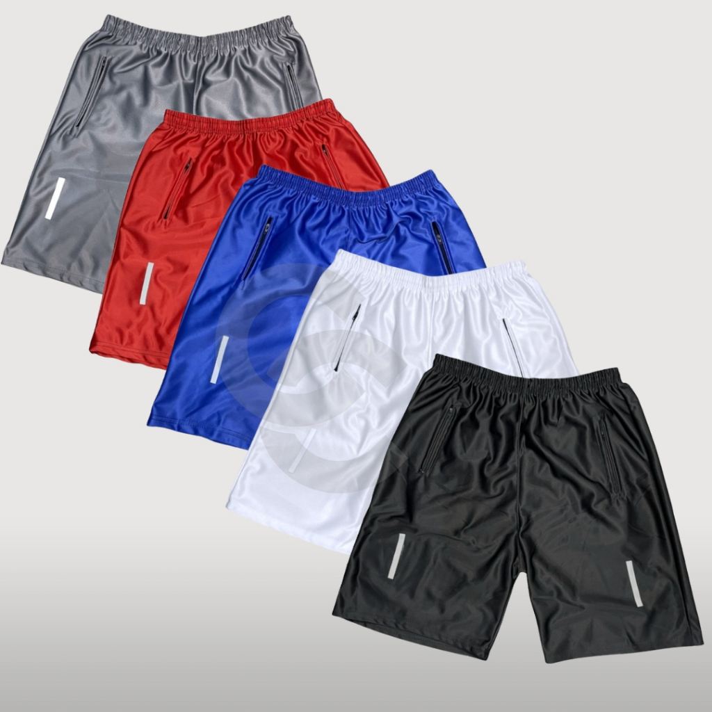 KIT 5 BERMUDAS MASCULINA COM ZIPER NOS BOLSOS E ELASTICO NA CINTURA
