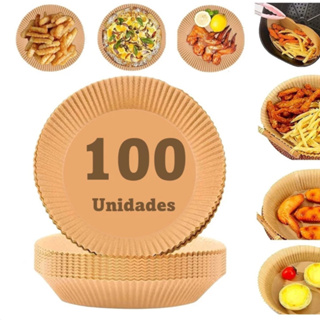 100 Pcs Forma Descartável Para Fritadeira Air Fryer Em Papel Antiaderente Redondo em Oferta na Shopee