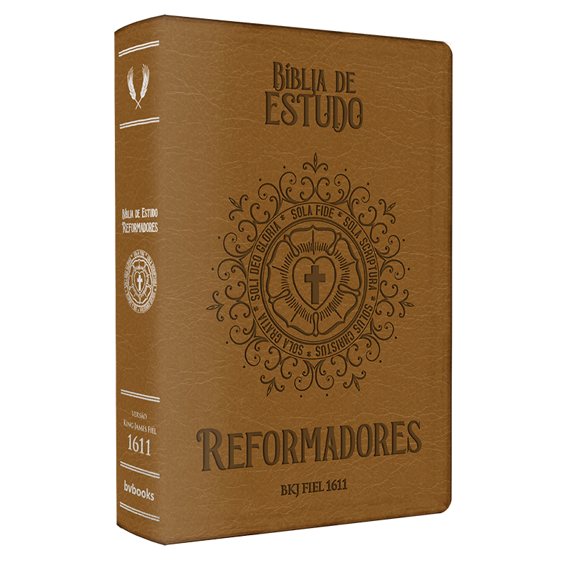 BÍBLIA DE ESTUDO REFORMADORES BKJ FIEL 1611 ORIGINAL  - CAPA CARAMELO