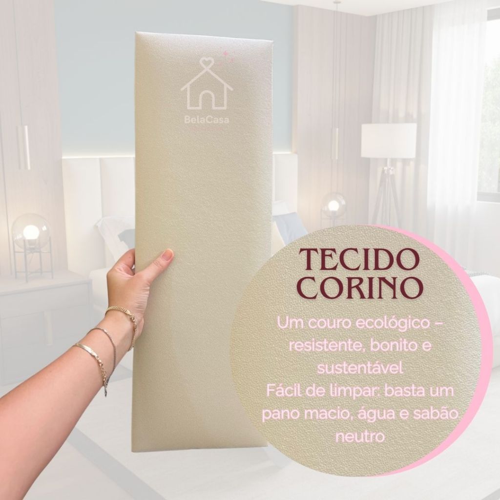 Cabeceira Adesiva Modular de Cama Box Casal COURINO - Instalação Fácil, Design Premium, Conforto Garantido!