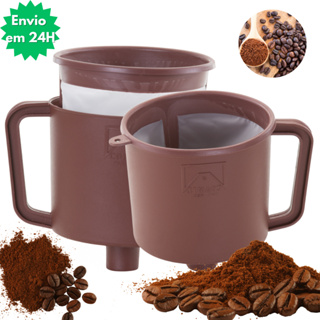 COADOR PARA CAFÉ FILTRO PERMANENTE  COAMIL 103 - (FILTRO + SUPORTE COMPLETO) | Econômico e Lavável em Oferta na Shopee