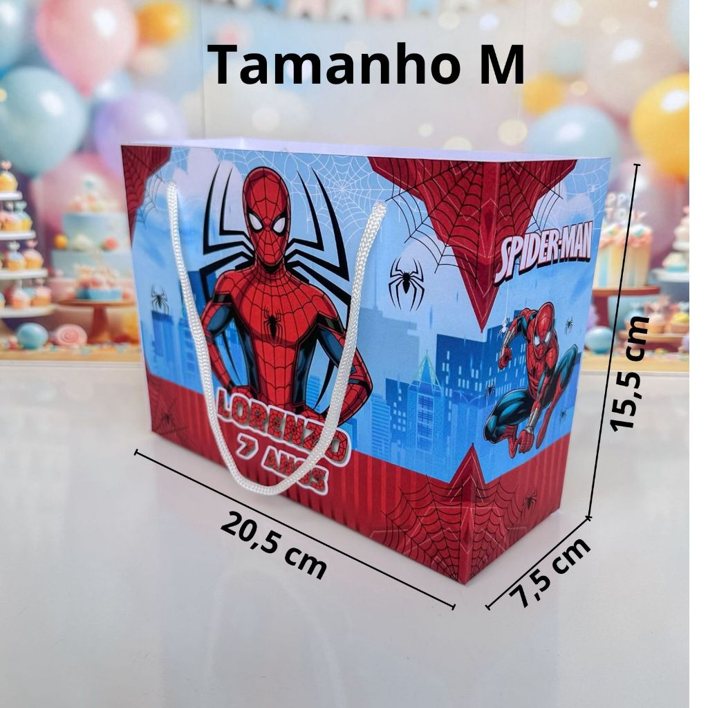 Sacolinha Surpresa personalizada HOMEN ARANHA - Personalizados SPIDER MAN -  PEGUE E MONTE