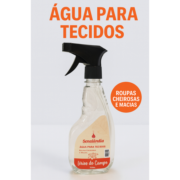 Água Perfumada Para Tecidos Lençois Roupas Facilitador para Passar 500ml Senalândia