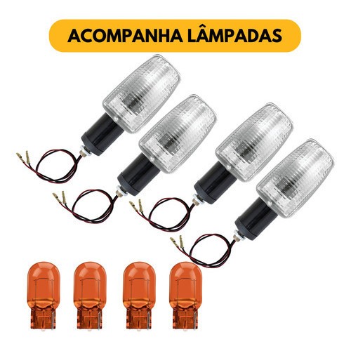 4 Piscas Universal Seta Titan Fan 125/150 ANO 2000 A 2013 /XRE 300 ANO 2010 A 2018 /CB 300 /CBX 250 em Oferta na Shopee