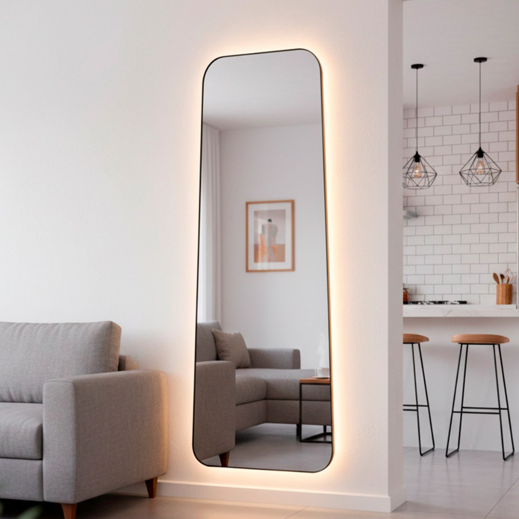 Espelho Decorativo Orgânico Led 170x70 Suporte de Parede Tetris Para Sala Quarto Banheiro Escritório em Oferta na Shopee