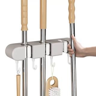 Suporte Organizador 3 Lugares 4 Ganchos Multiuso Porta Vassoura Rodo Chaves - Envio 24Hrs! em Oferta na Shopee