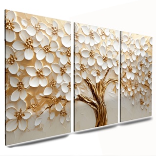 QUADROS DECORATIVOS ÁRVORE DA VIDA SALA COZINHA FOLHAS BRANCA em Oferta na Shopee