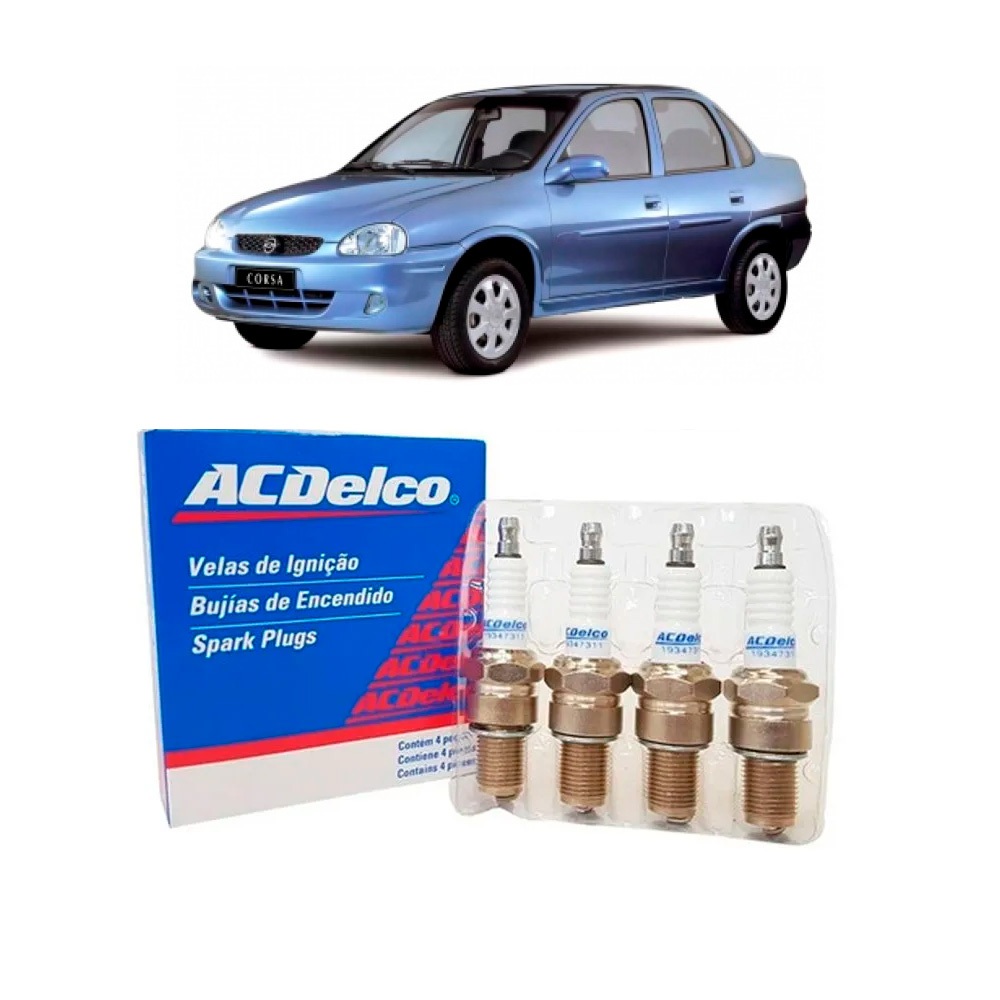 Jogo Vela De Ignição S10 2.4 8v Flexpower /corsa 1.0 1.4 1.6 8v Acdelco JG19347311 em Oferta na Shopee