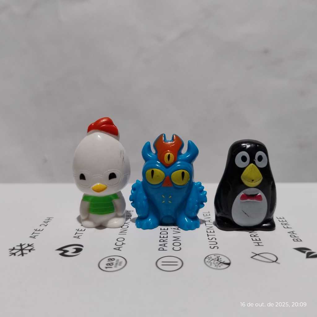 Coleção Disney Gogos 2017: Galinho Chicken Little, Fred e Wheezy.