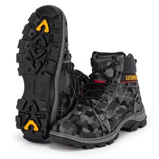 Bota Masculino Coturno Couro Premium  Cano Médio Motoqueiro Da Moda envio Jé