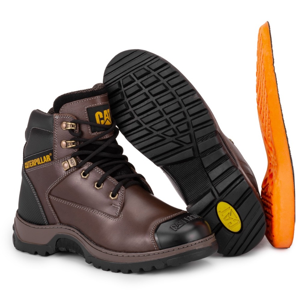 Bota Coturno Masculino Motociclista Militar Cano Médio Tático Caterpillar Lançamento