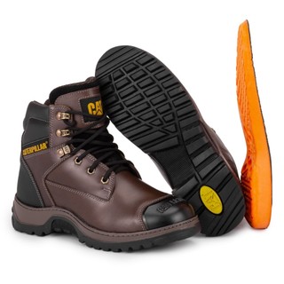 Bota Coturno Masculino Motociclista Militar Cano Médio Tático Caterpillar Lançamento