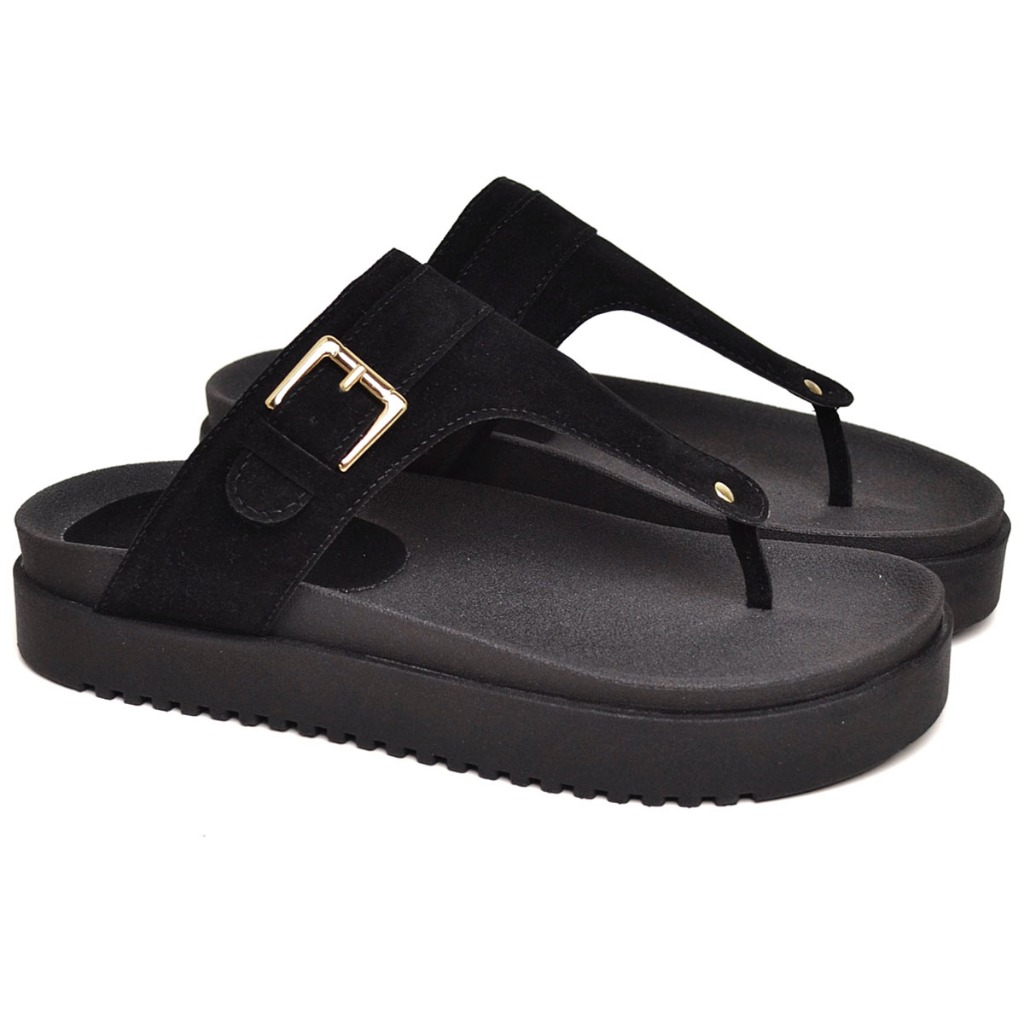 Sandália Papete Feminina Detalhes Em Metal Preto LUMA 2092DB em Oferta na Shopee