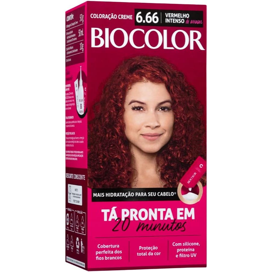 Tinta De Cabelo Biocolor Vermelho Intenso 6.66 Mini