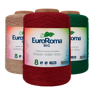 BARBANTE EUROROMA COLORIDO N°8 - 1,800KG - 1373 M CRU e CORES em Oferta na Shopee