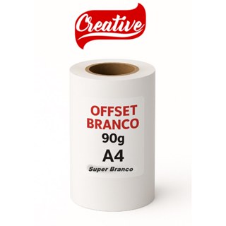 Bobina Papel 90g Sulfite/Offset A4 21 cm X 50 Metros para impressoras de pequeno formato de mesa em Oferta na Shopee