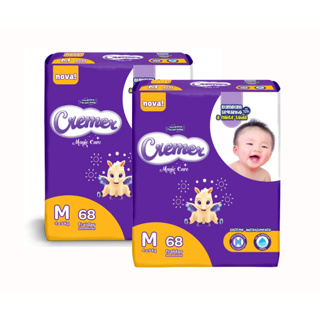 Kit 2 Fraldas Cremer Hiper M 68 Unidades em Oferta na Shopee