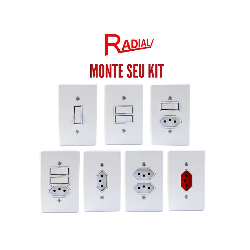 Radial Linha Gelo Tomada Interruptor 4x2 10A/20A Tomadas Simples 10a tomada 20a Tomada Com Apagador