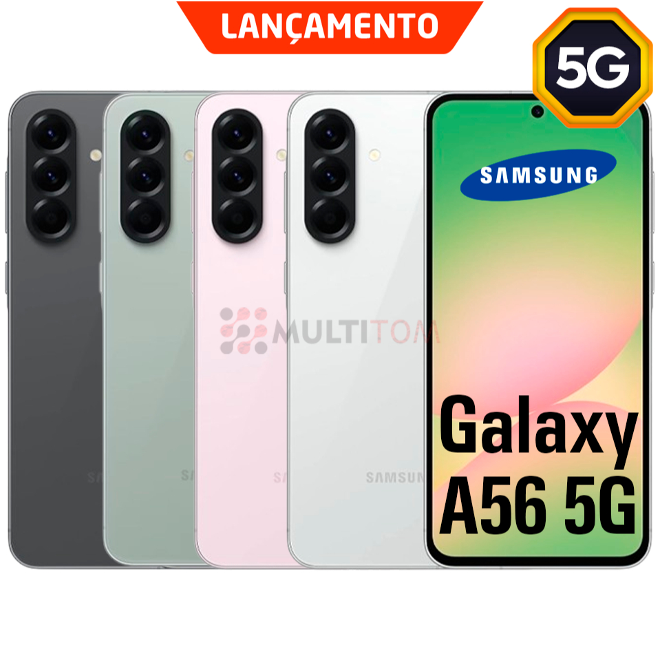 Celular Samsung Galaxy A56 5G NFC Dual SIM Tela Super AMOLED 6.7" Câmera Tripla 50MP 256GB 128GB