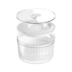 Kit Organizador e Secador de Saladas 5,5L (24,5x15cm) Linha Clear Fresh <OU>