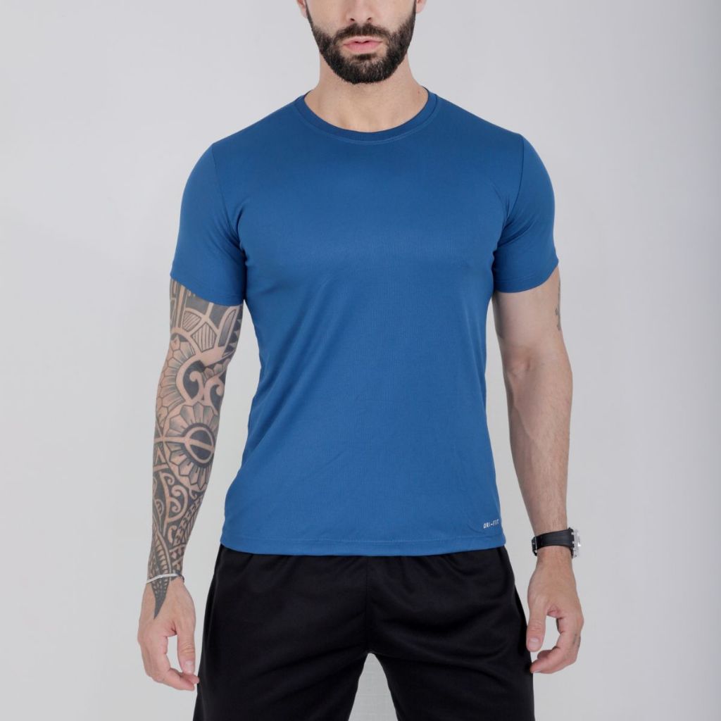 Camiseta DryFit Masculina Academia Esporte Esportiva Confortável Exercício Musculação Casual Corrida