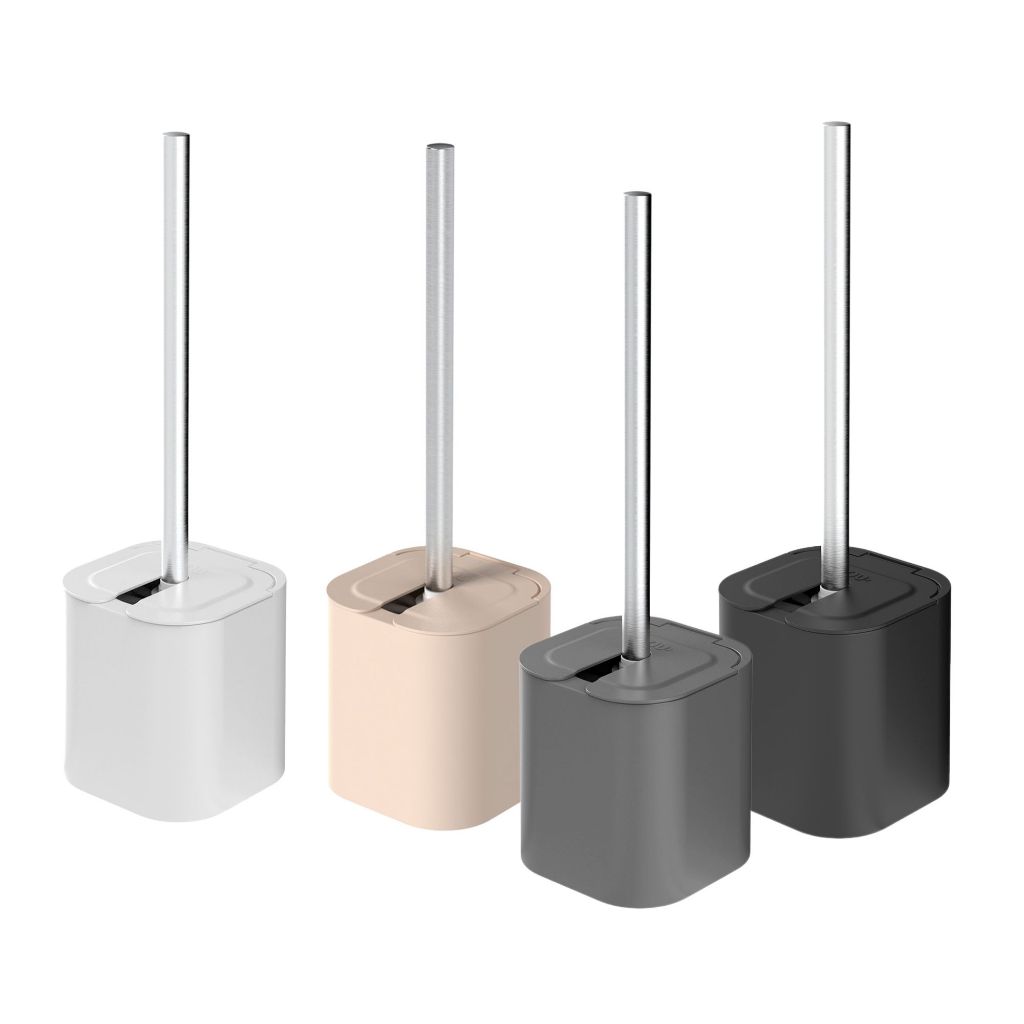 Escova para Vaso Sanitário Com Suporte e Tampa - 38x11,5cm | Unitário e 2 Unidades | Linha Dual <OU> em Oferta na Shopee