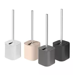 Escova De Vaso Sanitário para Com Suporte e Tampa - 38x11,5cm | Unitário 2 Unidades Linha Dual <OU>