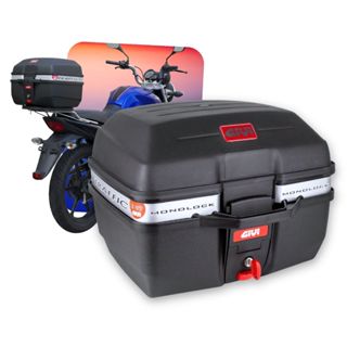 Baú Givi para moto Bauleto Traffic 27 Litros universal Monolock E27M em Oferta na Shopee